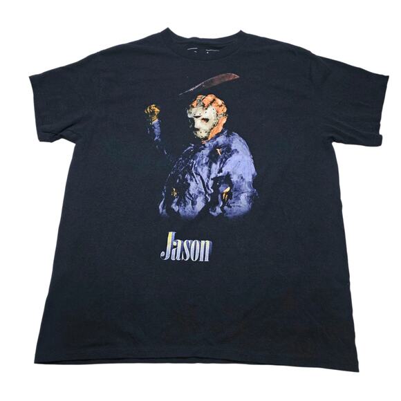 Jason Voorhees Friday The 13th Horror Graphic T-Shirt CVLA Black Large - Picture 1 of 5